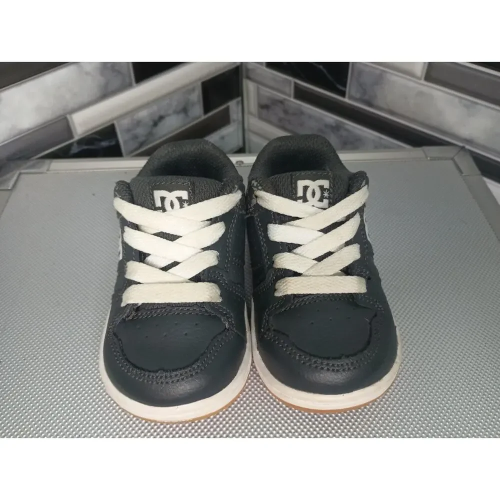DC Kids Toddler Shoes - Black And White Skateboard Shoes Size 5T
